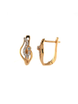 Rose gold zirconia earrings BRA04-16-14