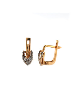 Rose gold zirconia earrings BRA04-16-17