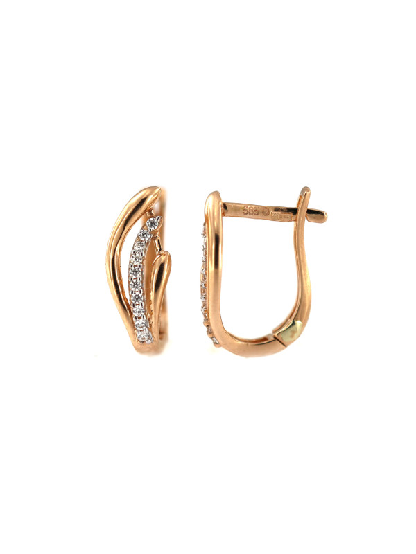 Rose gold zirconia earrings BRA04-16-19