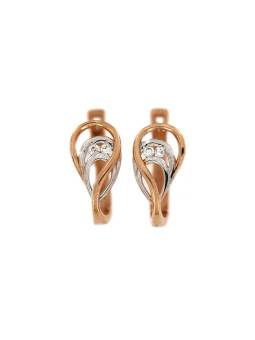 Rose gold zirconia earrings BRA04-17-02
