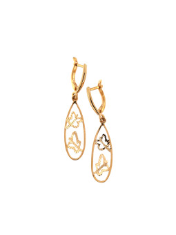 Rose gold drop earrings BRA05-02-17