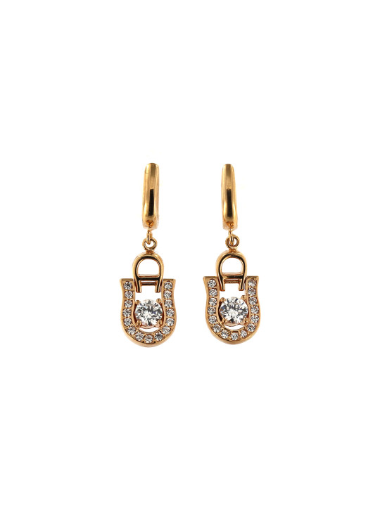 Rose gold drop earrings BRA05-12-01
