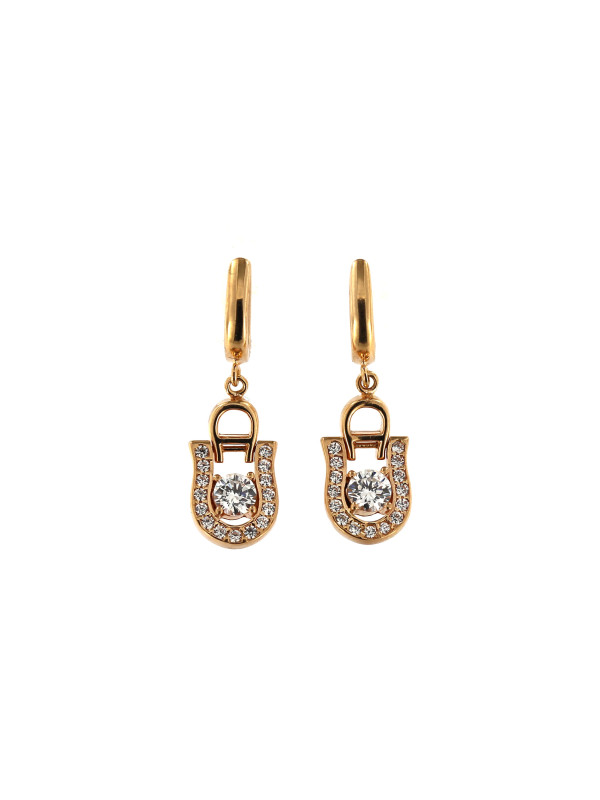 Rose gold drop earrings BRA05-12-01